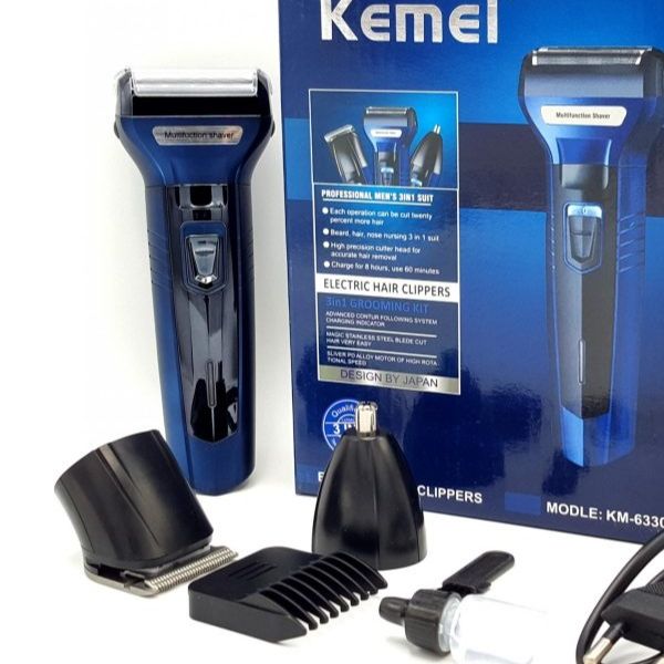 Kemei Km-6330 Trimmer 3 In 1 Professional Hair Trimmer Super Grooming Kit Shaver Clipper Nose Trimmer Kemei Km-6330 Trimmer 3 In 1 Professional Hair Trimmer Super Grooming Kit Shaver Clipper Nose Trimmer